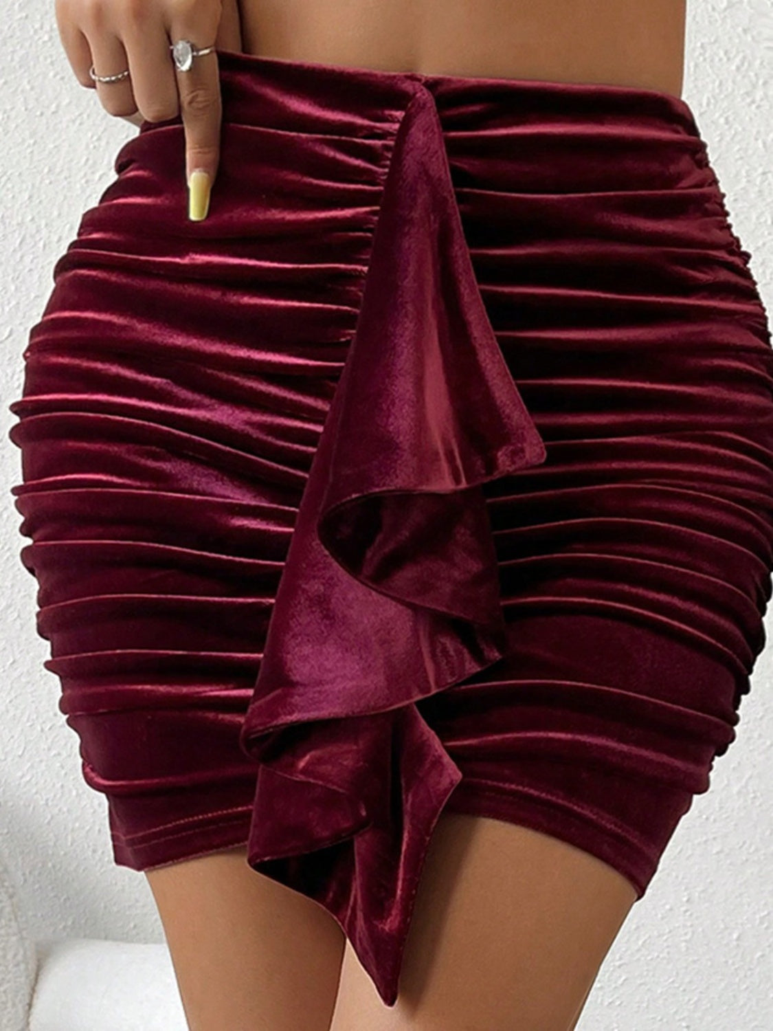 Ruched Mini Skirt